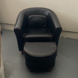 Child Sized Chair and Ottoman Set
