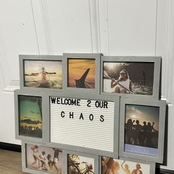 Brushed gray photo frame
