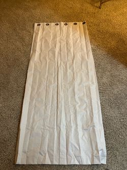 6 white curtains 84” length
