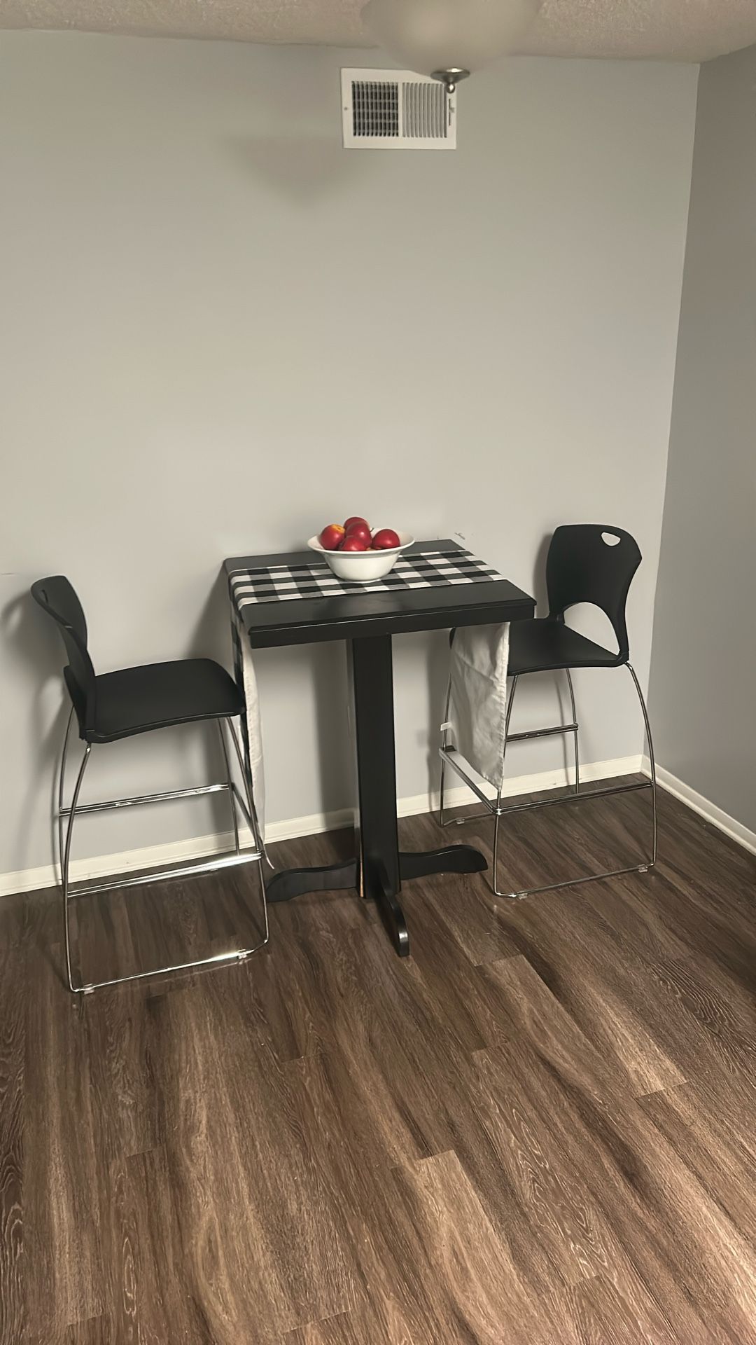 Black Dining Table with Bar high seating