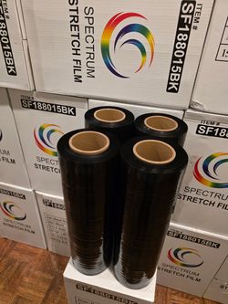 Black shrink wrap plastic wrap delivery available