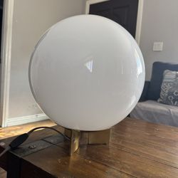 Rare West Elm Desk Nightstand Globe Lamp Mid Century City Light