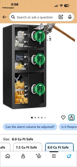 Visit the Karbeen Store 4.7 4.7 out of 5 stars (4) SAFE,8.0 Cu Ft Large Safe Box Fireproof Waterproof, Money Safe With Mute Function and LED Light, Di