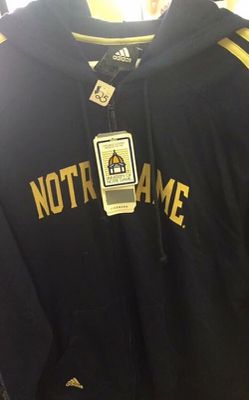 Women's Xl adidas notre dame zip up hoodie new w tags