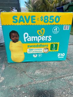 Pampers Swaddlers Size 1 Diapers 210 Count