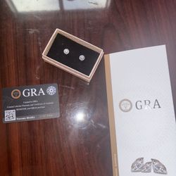 GRA Certified Halo Earrings