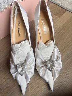 Mach & Mach White Heels