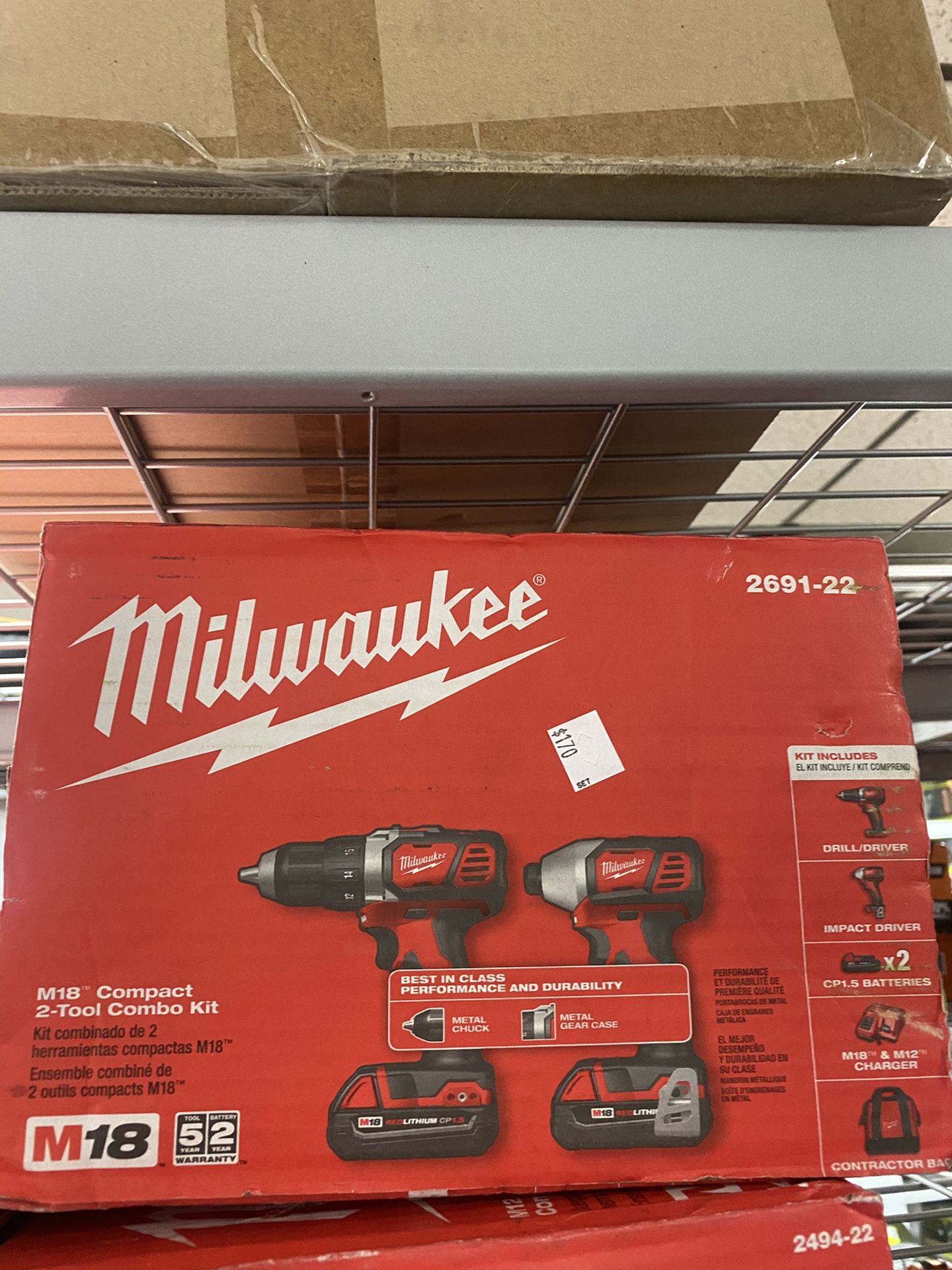 New M18 Milwaukee 2- Tool Combo (only $170)