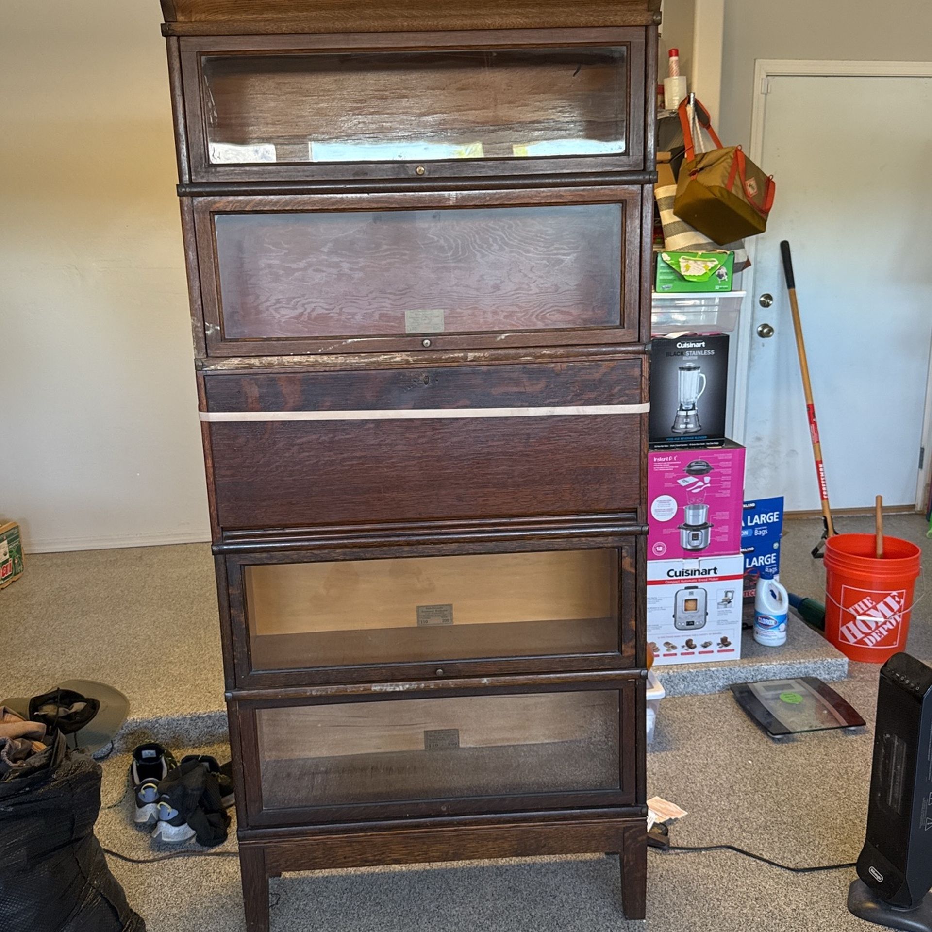 Barrister Book Case Five Stack With Secretary Globe And Wernicke