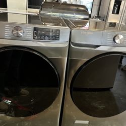 Samsung 5 Cu. Ft. Front Load Washer 7.5 Cu. Ft. Electric Dryer Laundry Pair.