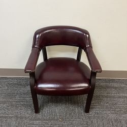Captains Chair Burgundy Leather