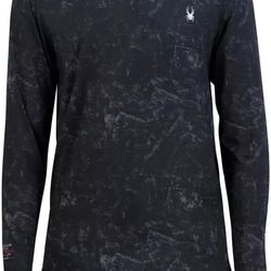 Men’s Spyder swim Rash Guard 50 + UPF  long sleeve shirt size small