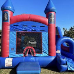 Used 4 In 1 Bounce House Inflatable With Attachable Pool For Sale 