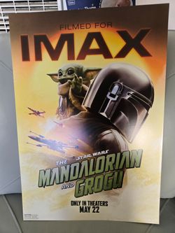 New Star Wars The Mandalorian and Grogu May the 4th IMAX double sided poster 13"x19"