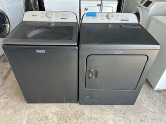Maytag Black Steel Pet Pro Washer & Gas Dryer Set