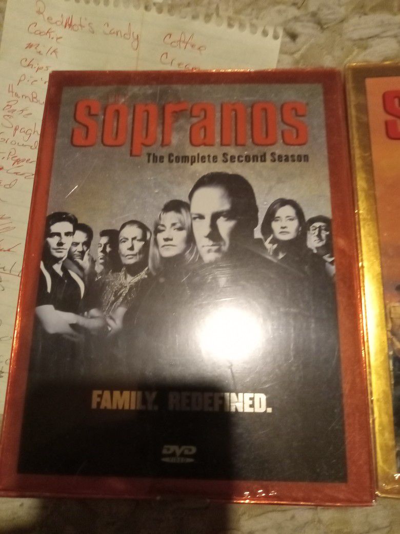 Sopranos is the complete second Season, The complete third season, The third complete fourth season, And season 6 part 1.