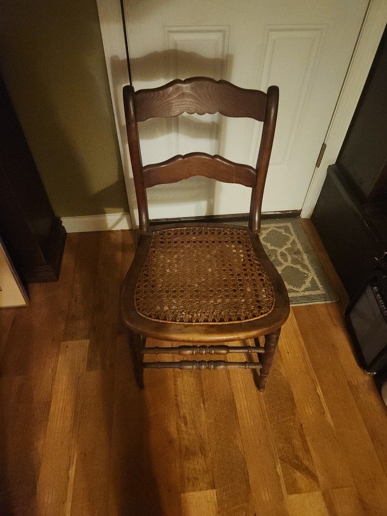 Cane Seat Chair 19th Century