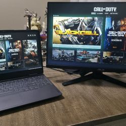Lenovo LOQ Gaming Laptop with monitor