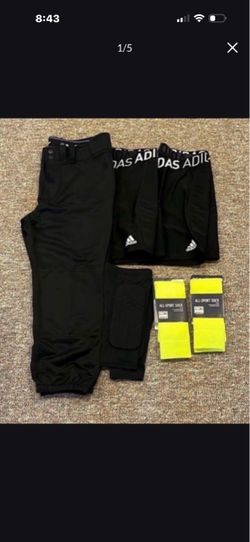 Women new size large softball pants sliding shorts shin pads and socks