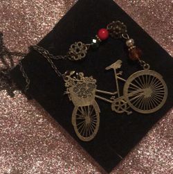 Bicycle necklace - long (bust level)
