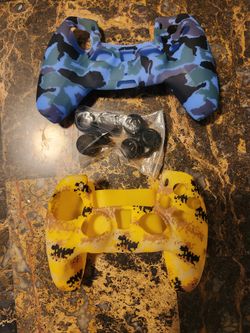 New 2 Anti-slip PS5 Controller Skin With 8 Thumb Grip Caps 