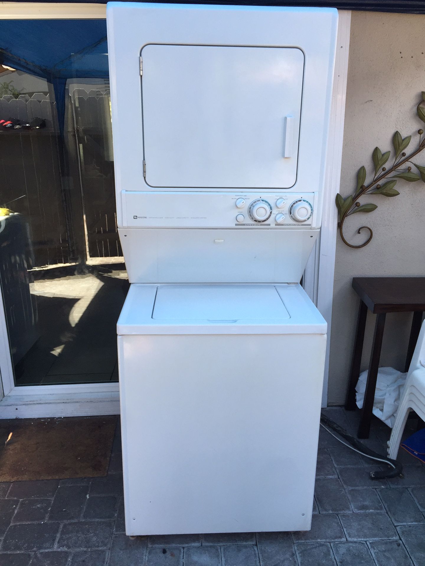 Stackable Washer And Gas Dryer Heavy Duty Like New