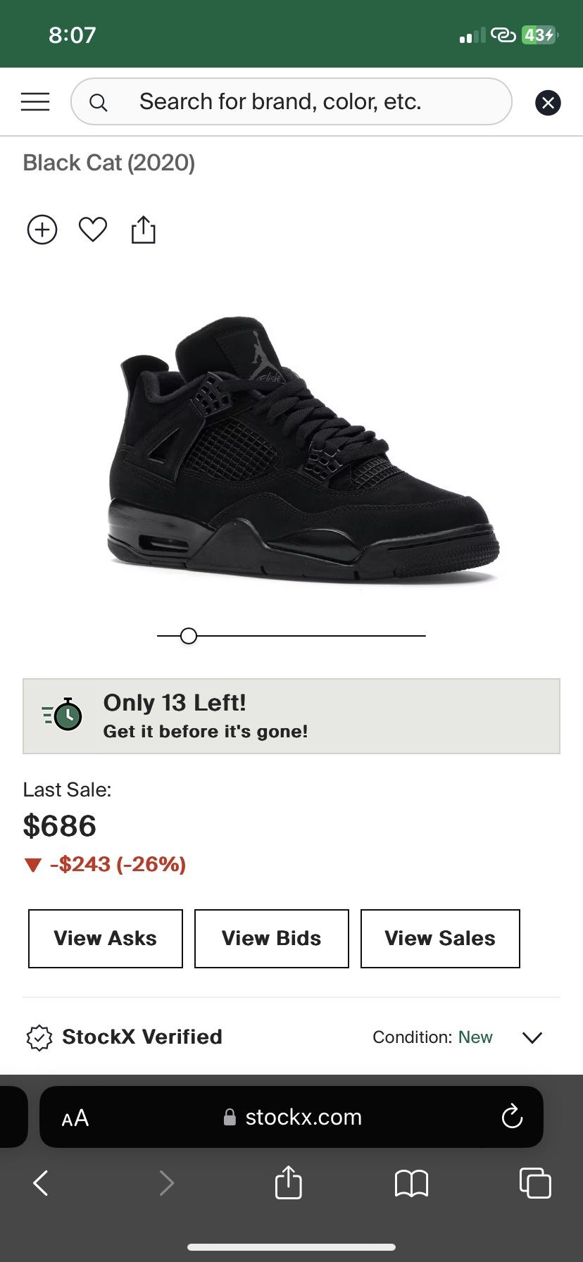 Jordan 4 Black Cats