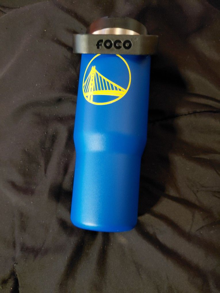 New FOCO Golden State Warriors NBA 30 oz Stainless Steel Tumbler with Straw