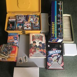 Boxes and bins of all Sports Cards 