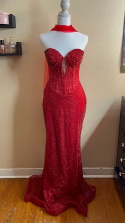 accepting offers - valencia couture red dress