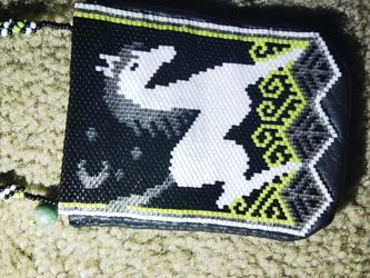 Hand-beaded Card & Bill Purse