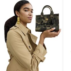Coach Cargo Tote Bag 20 With Camo Print