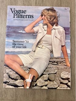 Vintage VOGUE PATTERNS Sewing Book Magazine June July 1972