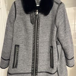 женское шерстяное пальто, размер 1х