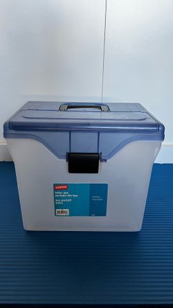 Staples File Box Portable Tote, Letter Size