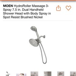 MOEN HIDRO ROLLER SHOWER 3 SPRAYER MASSAGE KIT COMBO BRAND NEW
