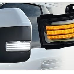 Side Tow Mirror Turn Signal LED Lights Compatible with F150 2015-2025 for F250 F350 F(contact info removed)-2025 White Daytime
