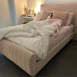 Full Size Pink Bed Frame 