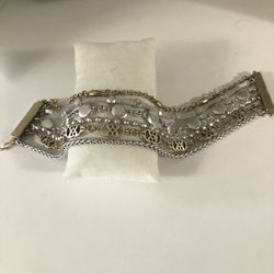 6 Strand Mixed Metals Magnetic Bracelet 