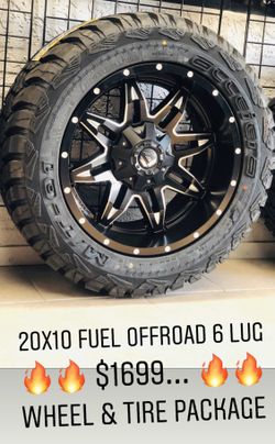 20x10 Fuel lethal. Wheel & Tire package only $1699...... easy payment options available