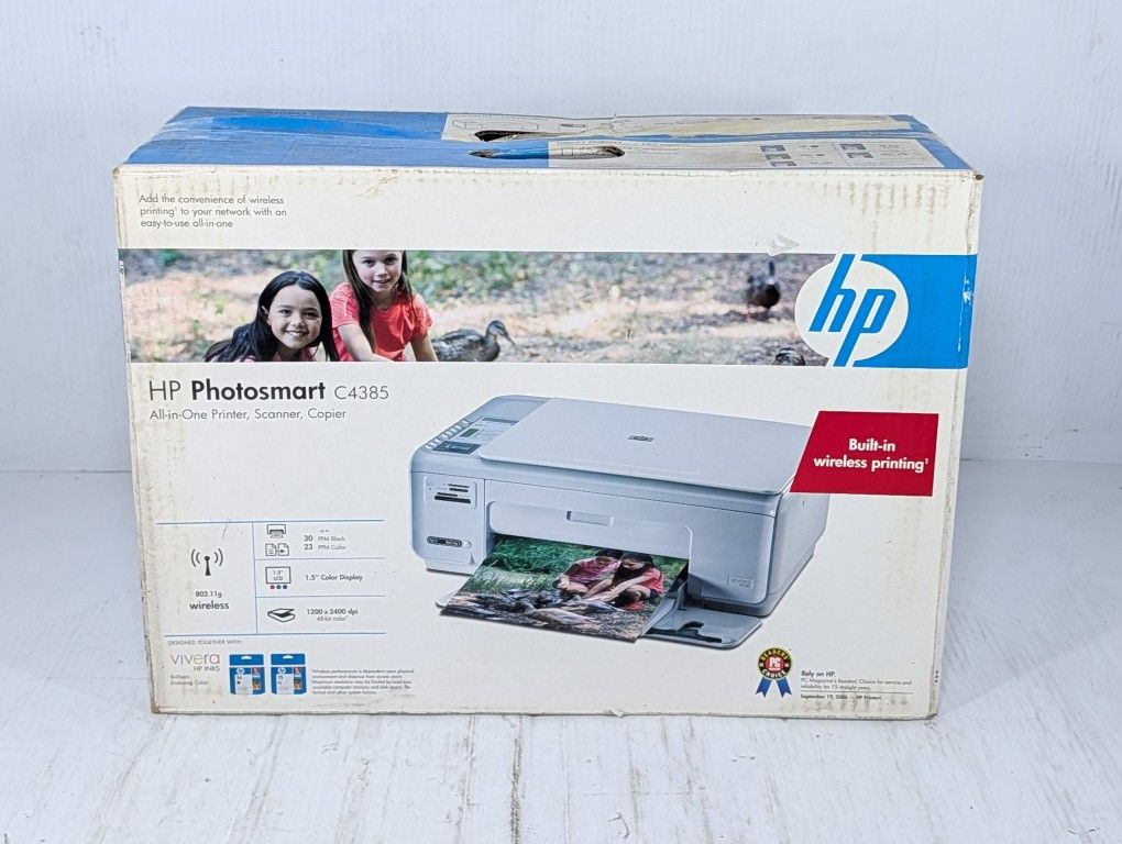 HP Photosmart C4385 All In One Printer Scanner Copier New Sealed