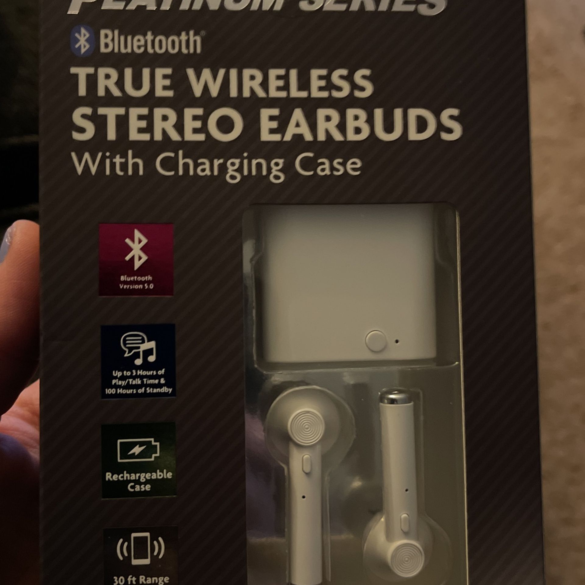 True Wireless Stereo Earbuds With Charging Case 