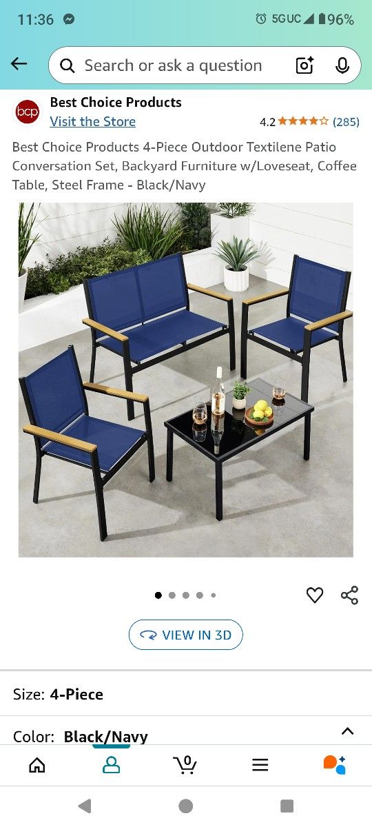 Outdoor Patio Furniture Set