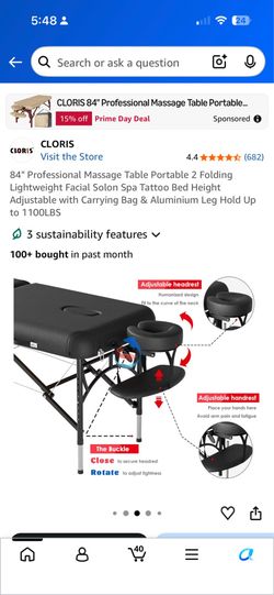 Massage table