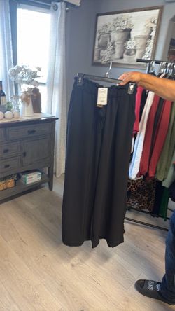 Black Wide-Leg Pants with Tags