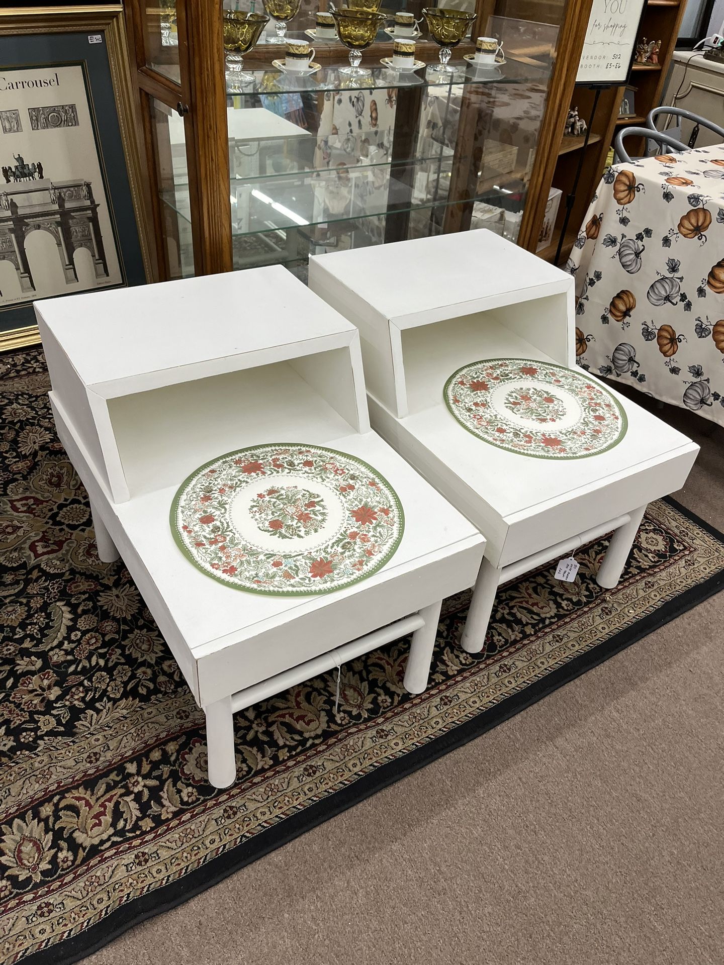 Pair Of White Modern End Tables
