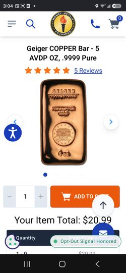 5oz copper bars sealed