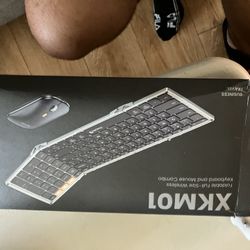 XKM01 Foldable Full-size Wireless Keyboard And Mouse Combo