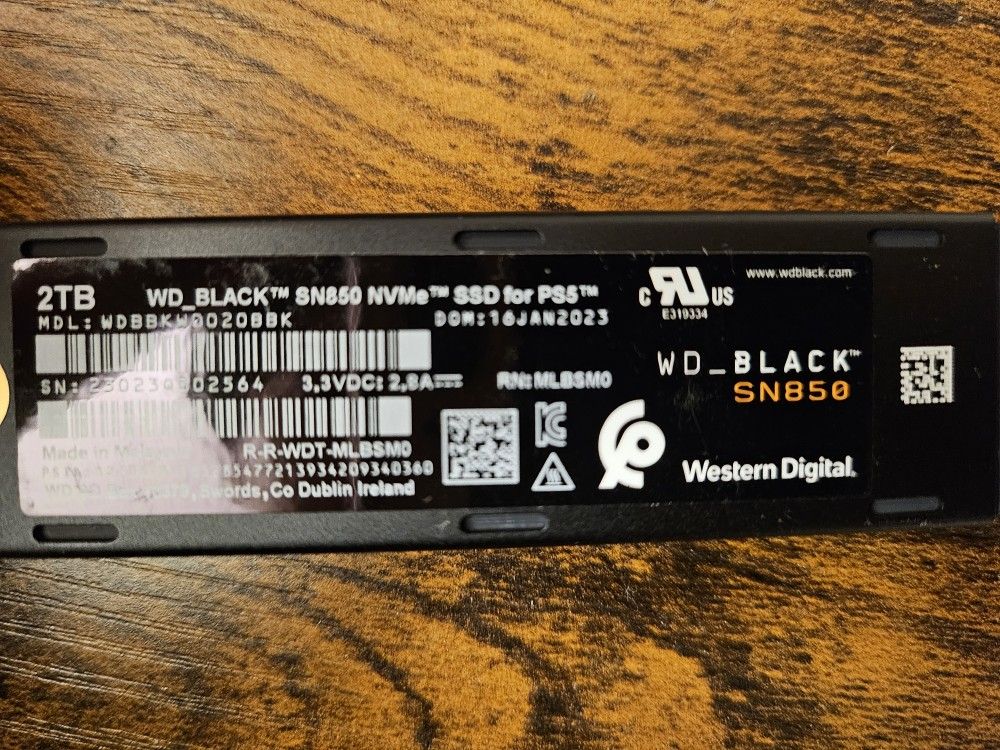 WD SN850 2TB SSD PS5