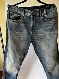 Motorcycle jeans and boots $60 each.